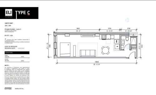 Plan (croquis) - 309-1406 Rue Ste-Élisabeth, Montréal (Ville-Marie), QC - Other