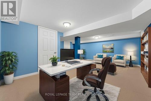 Virtual Removal & replaced furnishings as Workspac - 54 - 227 Ridgepark Private, Ottawa, ON - Indoor Photo Showing Office