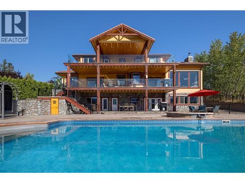 1727 Davidson Road, Lake Country, BC - Outdoor With In Ground Pool With Balcony
