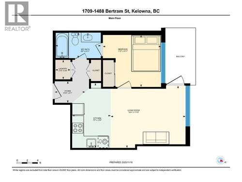 Unit floor plan with space for desk or table between the kitchen & living room - 1488 Bertram Street Unit# 1709, Kelowna, BC - Other