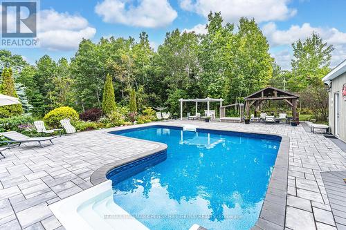 2 Mills Circle, Springwater, ON - Outdoor With In Ground Pool With Backyard