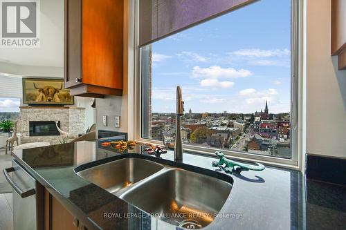 1004 - 15 St Andrew Street, Brockville, ON - Indoor Photo Showing Kitchen With Double Sink