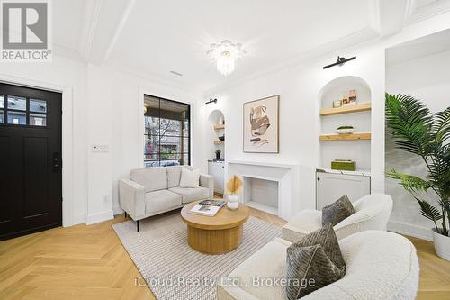 74 Langford Avenue, Toronto, ON - Indoor Photo Showing Living Room With Fireplace