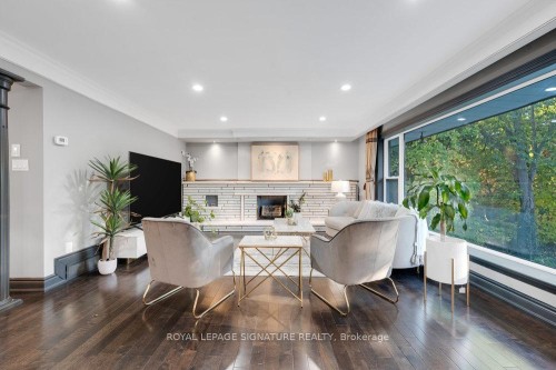 23 Burnview Crescent, Toronto, ON - Indoor Photo Showing Living Room With Fireplace