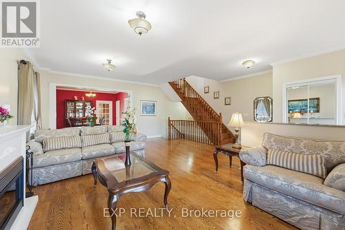 229 Dunraven Drive, Toronto, ON - Indoor Photo Showing Living Room With Fireplace