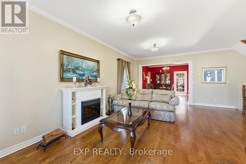 229 Dunraven Drive, Toronto, ON - Indoor Photo Showing Living Room With Fireplace