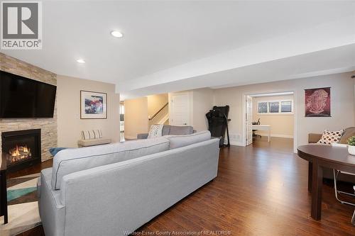 1345 Deer Run Trail, Lakeshore, ON - Indoor Photo Showing Living Room With Fireplace