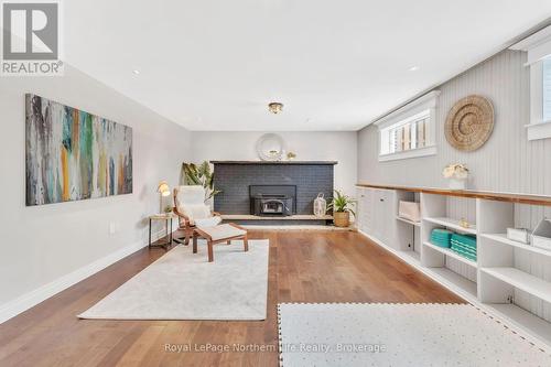 310 Surrey Drive, North Bay (Airport), ON - Indoor Photo Showing Living Room With Fireplace