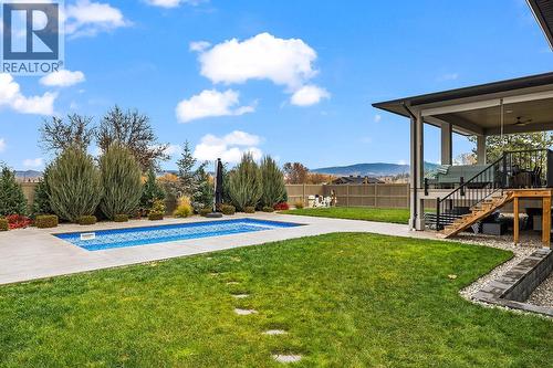 720 Turner Road, Kelowna, BC - Outdoor With In Ground Pool With Deck Patio Veranda With Backyard