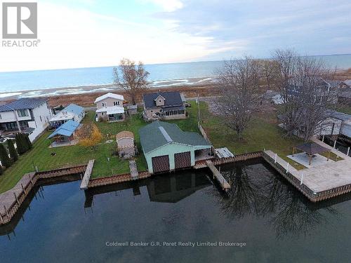 Double boathouse & dock. - 1 Duncan Street, Norfolk (Turkey Point), ON - Outdoor With Body Of Water With View