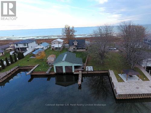 Double boathouse & dock. - 1 Duncan Street, Norfolk (Turkey Point), ON - Outdoor With Body Of Water With View