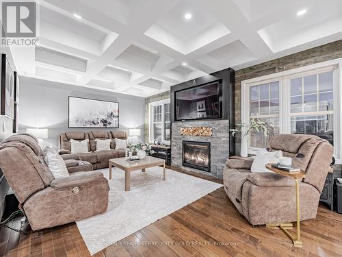 66 Rideout Street, Ajax, ON - Indoor Photo Showing Living Room With Fireplace