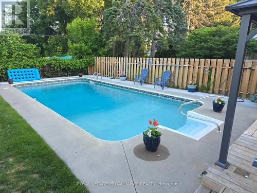18 X 36 Ft with concrete decking - 81 Crestview Avenue, Belleville (Belleville Ward), ON - Outdoor With In Ground Pool With Deck Patio Veranda