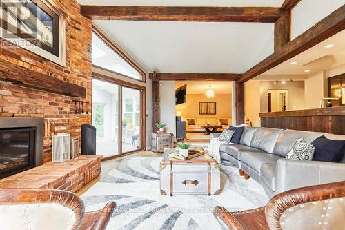 112 Old Varcoe Road, Clarington, ON - Indoor Photo Showing Living Room With Fireplace