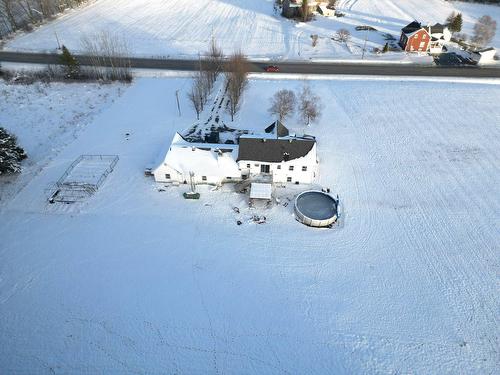 Photo aérienne - 328 6E Rang N., Saint-Honoré-De-Shenley, QC - Outdoor With Body Of Water With View