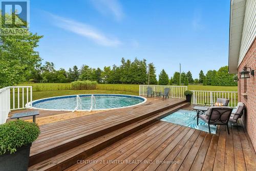 2038 Hilliard Street, Selwyn, ON - Outdoor With Above Ground Pool With Deck Patio Veranda With Backyard