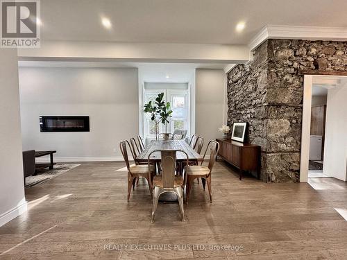 6 Elgin Street N, Cambridge, ON - Indoor Photo Showing Dining Room With Fireplace