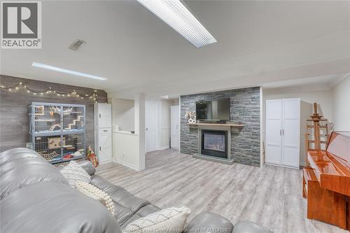 111 Danforth, Leamington, ON - Indoor Photo Showing Living Room With Fireplace