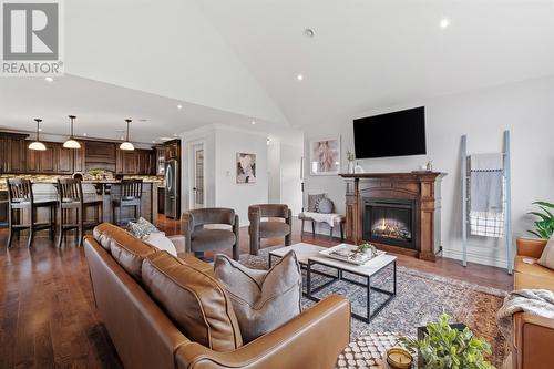 40 Garden Road, Conception Bay South, NL - Indoor Photo Showing Living Room With Fireplace