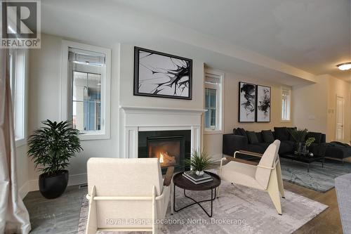 Virtually Staged - 185 Yellow Birch Crescent, Blue Mountains, ON - Indoor Photo Showing Living Room With Fireplace