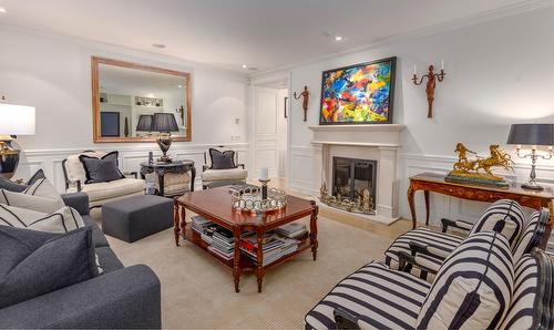 Salon - 9 Av. Rosemount, Westmount, QC - Indoor Photo Showing Living Room With Fireplace