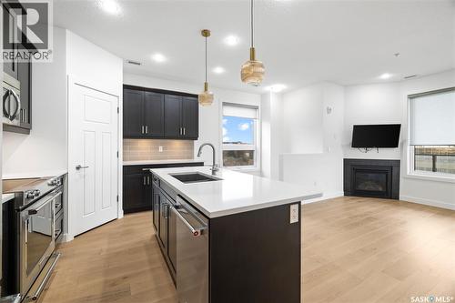 607 2055 Rose Street, Regina, SK - Indoor Photo Showing Kitchen With Upgraded Kitchen