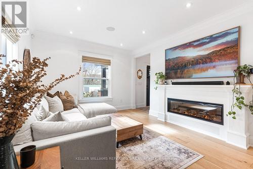 93 Concession Street, Newmarket, ON - Indoor Photo Showing Living Room With Fireplace