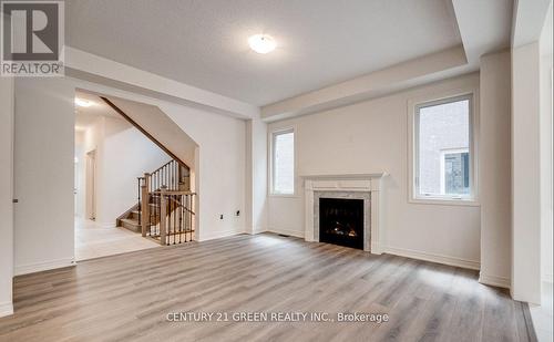 59 Hager Crk Terrace, Hamilton, ON - Indoor Photo Showing Living Room With Fireplace