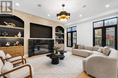 499 Rebecca Street, Oakville, ON - Indoor Photo Showing Living Room With Fireplace