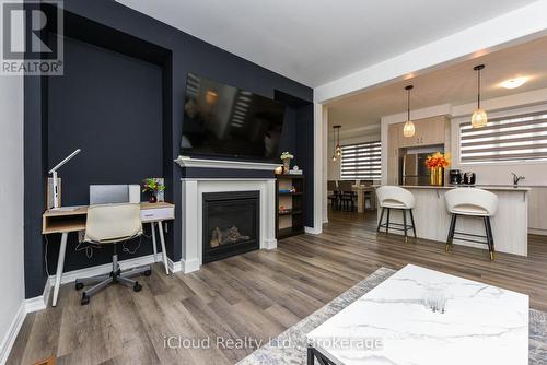 1217 Ferguson Drive, Milton, ON - Indoor Photo Showing Living Room With Fireplace