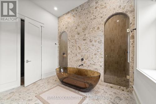 Primary ensuite with double walk in shower and tub - 88 Bridge Street, Prince Edward County (Picton Ward), ON - Indoor Photo Showing Other Room