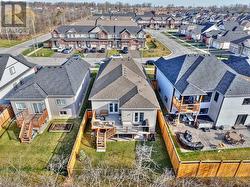 Aerial view of the backyard and deck - 