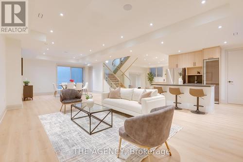 Wet bar with beverage and full size fridge - 512 Weynway Court, Oakville, ON - Indoor Photo Showing Kitchen