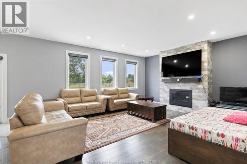 1436 Mullins Drive, Lakeshore, ON - Indoor Photo Showing Living Room With Fireplace