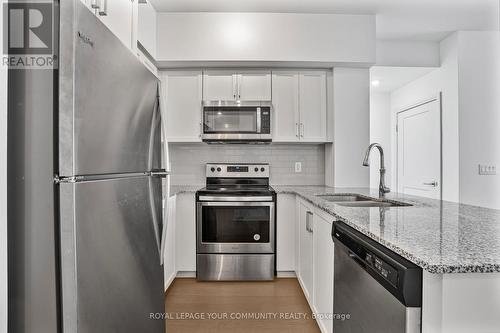 802 - 155 Caroline Street, Waterloo, ON - Indoor Photo Showing Kitchen With Double Sink With Upgraded Kitchen