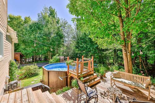 Patio - 1209 Rue Mathieu, Prévost, QC - Outdoor With Above Ground Pool