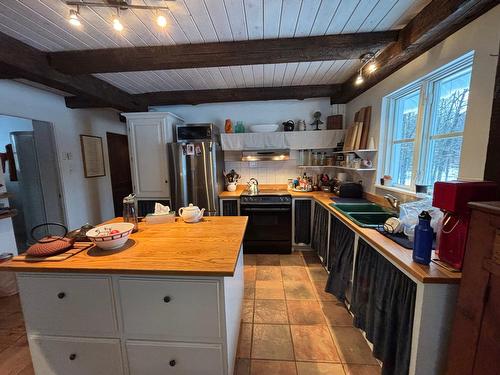 Kitchen - 500 Ch. Élie, Sutton, QC - Indoor Photo Showing Kitchen With Double Sink