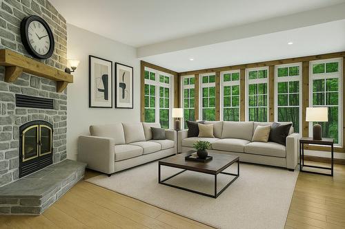 Living room - 746 Crois. Adèle, Prévost, QC - Indoor Photo Showing Living Room With Fireplace