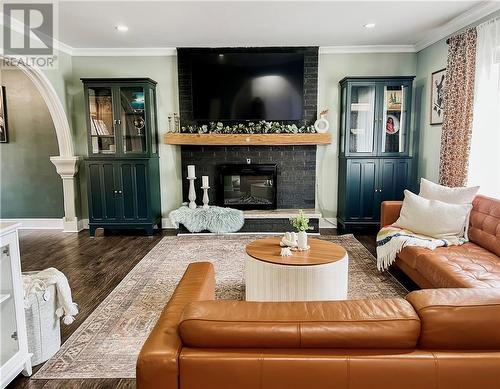 2224 Hulda Street, Sudbury, ON - Indoor Photo Showing Living Room With Fireplace