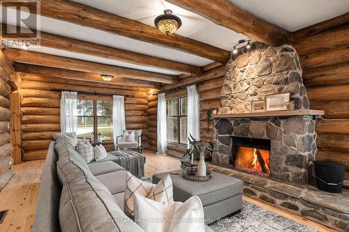 3741 Lakeshore Road E, Clarington, ON - Indoor Photo Showing Living Room With Fireplace