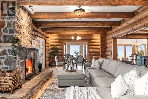 3741 Lakeshore Road E, Clarington, ON - Indoor Photo Showing Living Room With Fireplace