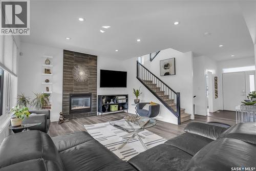 231 Atton Court, Saskatoon, SK - Indoor Photo Showing Living Room With Fireplace