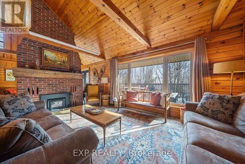 266 School House Road, Centre Hastings, ON - Indoor Photo Showing Living Room With Fireplace