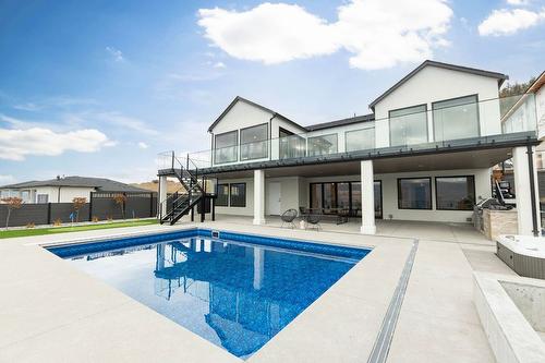 1327 Vineyard Drive, West Kelowna, BC - Outdoor With In Ground Pool With Deck Patio Veranda