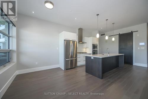 206 - 1705 Fiddlehead Place, London North (North R), ON - Indoor Photo Showing Kitchen With Stainless Steel Kitchen With Upgraded Kitchen
