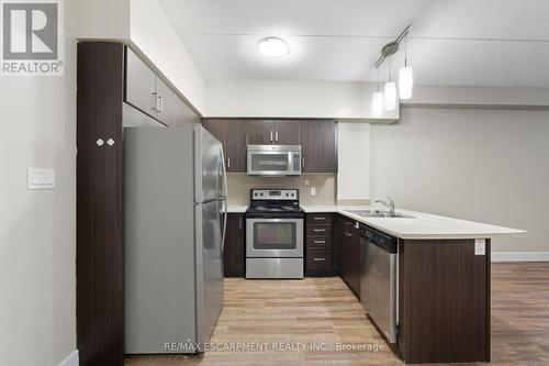 203 - 149 Main Street W, Hamilton, ON - Indoor Photo Showing Kitchen With Double Sink