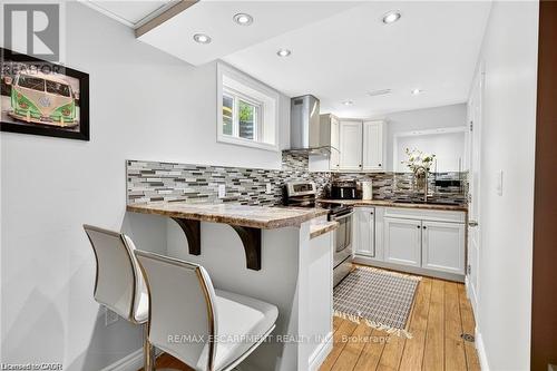 2nd kitchen with full size stove - 39 Wilbur Drive, Hamilton, ON - Indoor Photo Showing Kitchen With Upgraded Kitchen