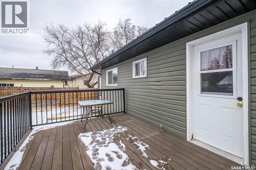 335 Ruttle Avenue, Kinistino, SK - Outdoor With Deck Patio Veranda With Exterior