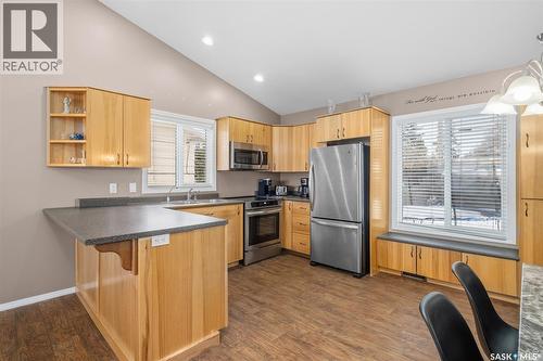 335 Ruttle Avenue, Kinistino, SK - Indoor Photo Showing Kitchen With Stainless Steel Kitchen