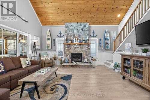 41 Madawaska Trail, Wasaga Beach, ON - Indoor Photo Showing Living Room With Fireplace